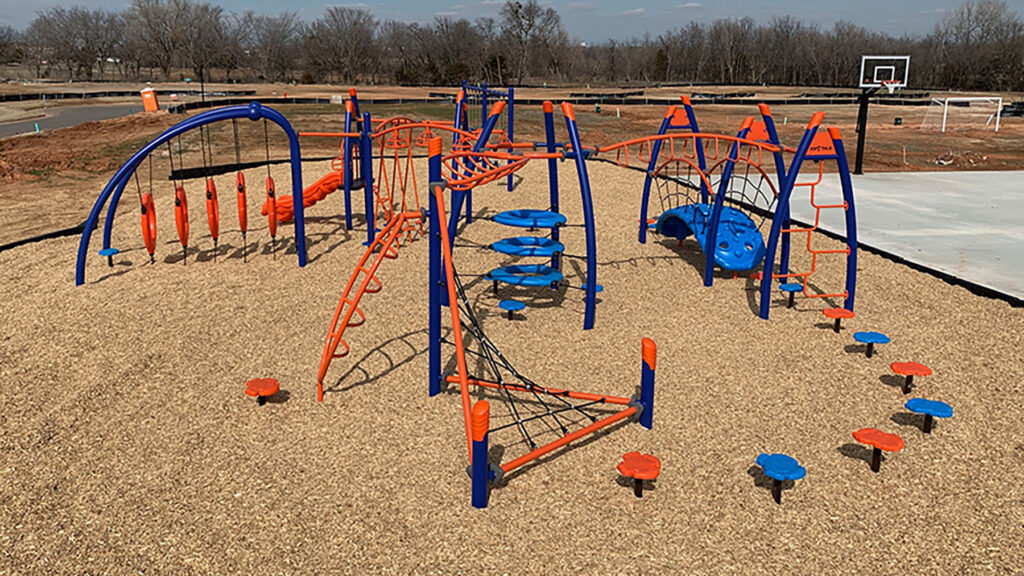 Blue and Orange Colorful Playground Design